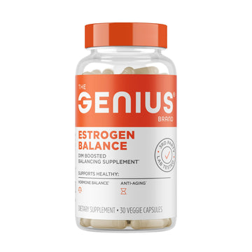 Genius Estrogen Balance, Dim Supplement - Blocker for Men & Women - Hormones, Hormonal Acne & Menopause - Aromatase Inhibitor with Grape Seed Extract & BioPerine - 30 Capsules The Genius BrandUS supplements