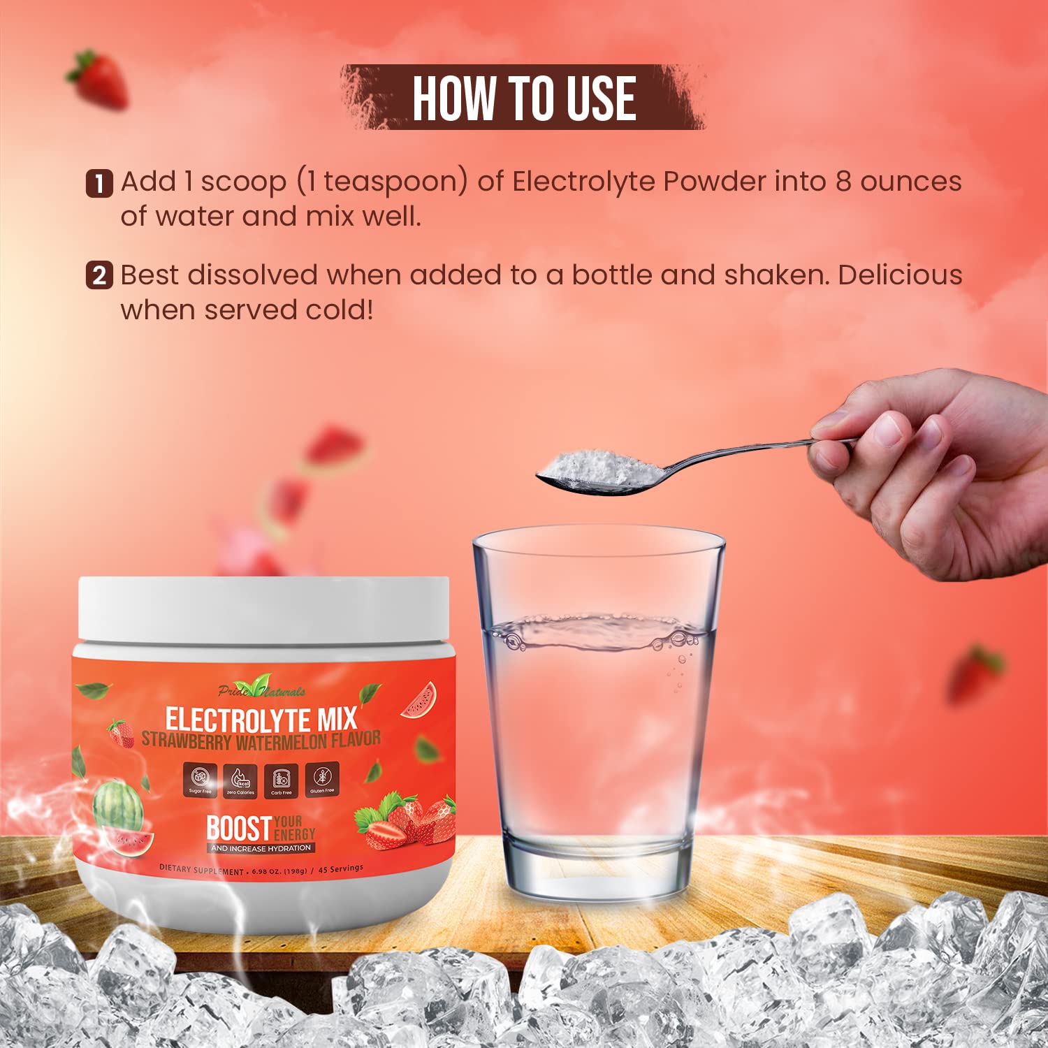 Electrolyte Powder - Refreshing Workout Recovery Electrolytes, Sugar Free, Gluten Free Pride Naturals, IncUS supplements