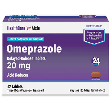 HealthCareAisle Omeprazole 20 mg - 42 Delayed-Release Tablets - Acid Reducer, Treats Frequent Heartburn HealthCareAisleAu supplements
