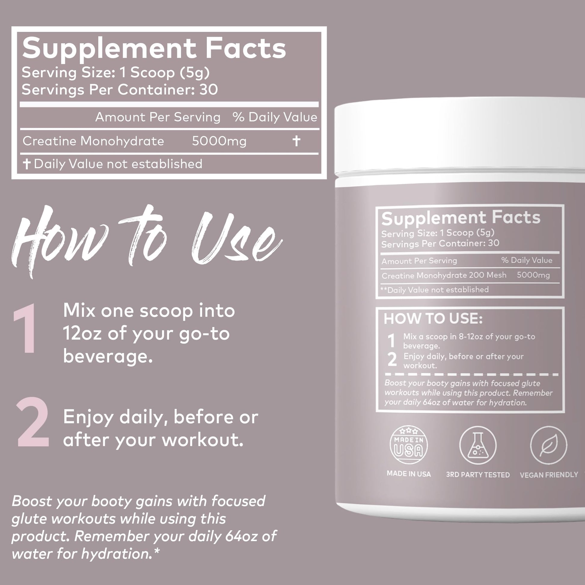 IsoSensuals Curve Bum Building Creatine - Micronized 200 Mesh for Smooth Muscle IsoSensualsUS supplements