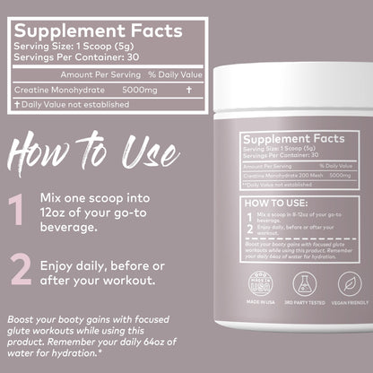 IsoSensuals Curve Bum Building Creatine - Micronized 200 Mesh for Smooth Muscle IsoSensualsUS supplements