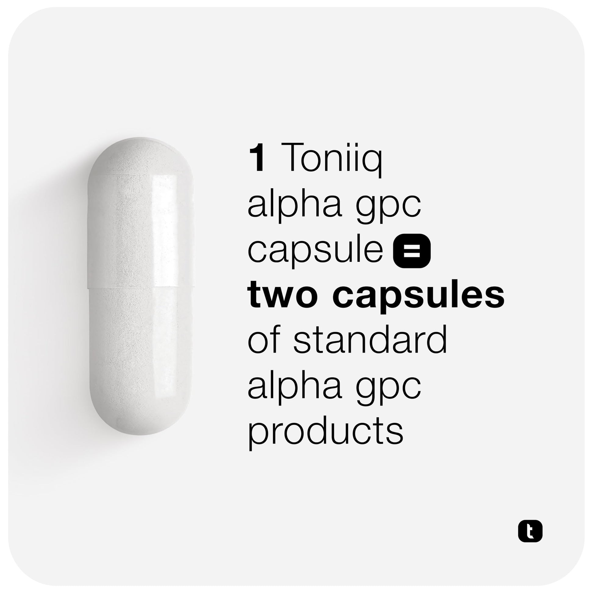 Toniiq Ultra High Purity Alpha GPC Capsules - 600mg Concentrated Formula - 90%+ Highly Purified and Bioavailable Nootropic - 120 Capsules Alpha GPC Supplement ToniiqAu supplements