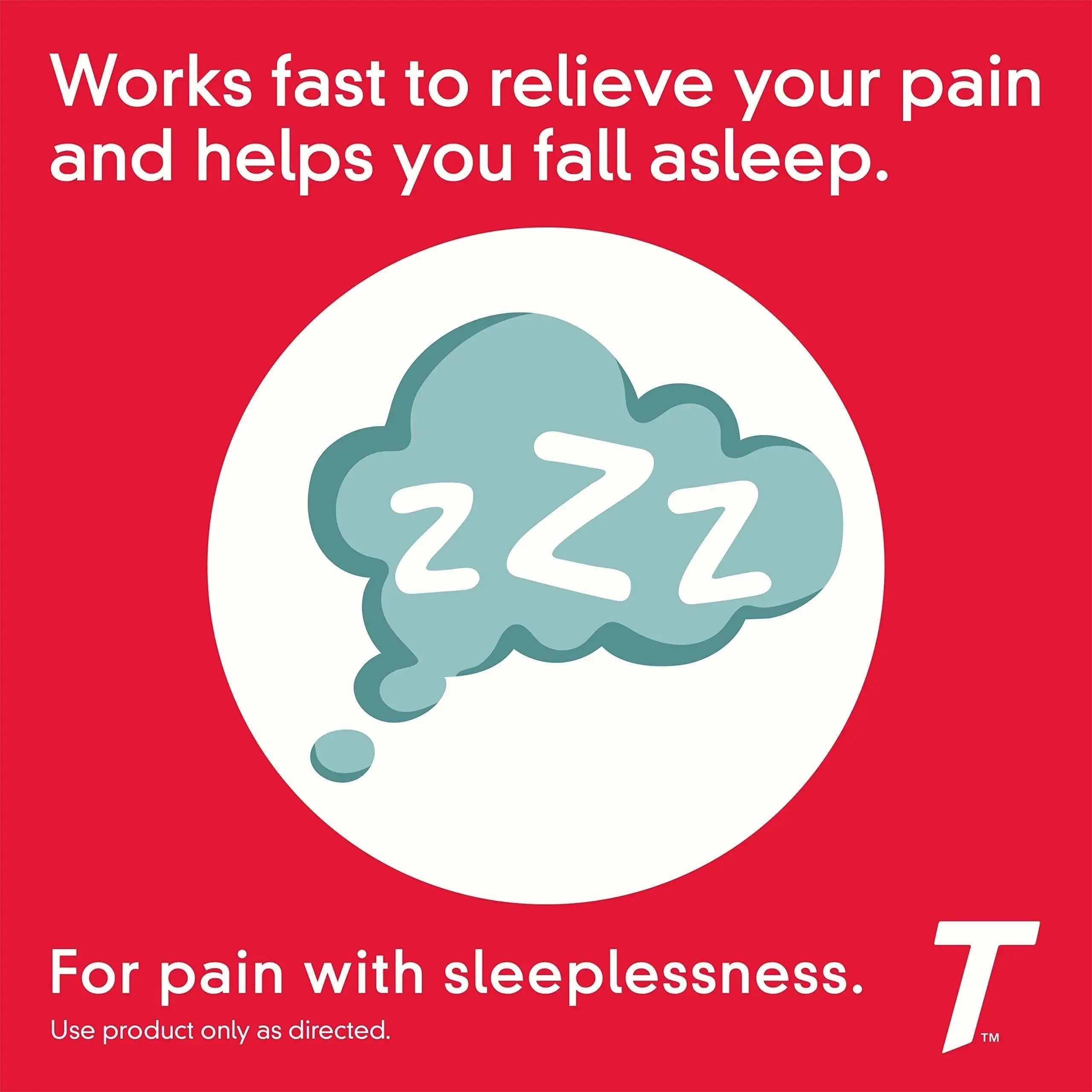 Tylenol PM Extra Strength Nighttime Pain Reliever & Sleep Aid Caplets, 500 mg Acetaminophen & 25 mg Diphenhydramine HCl, Relief for Nighttime Aches & Pains, Non-Habit Forming, 150 ct TylenolAu supplements