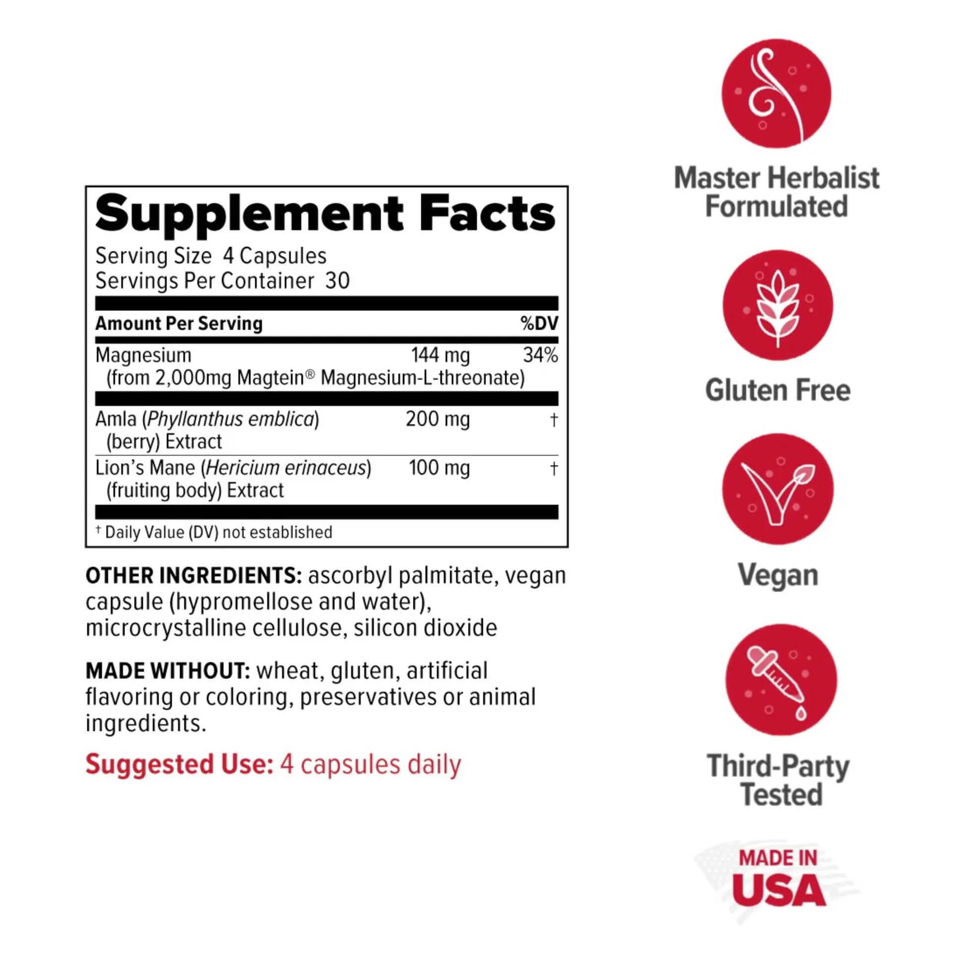 Redd Remedies, Brain Awakening, Supports Cognitive Function and Focus, 120 Vegan Capsules Redd Remediesnz supplements