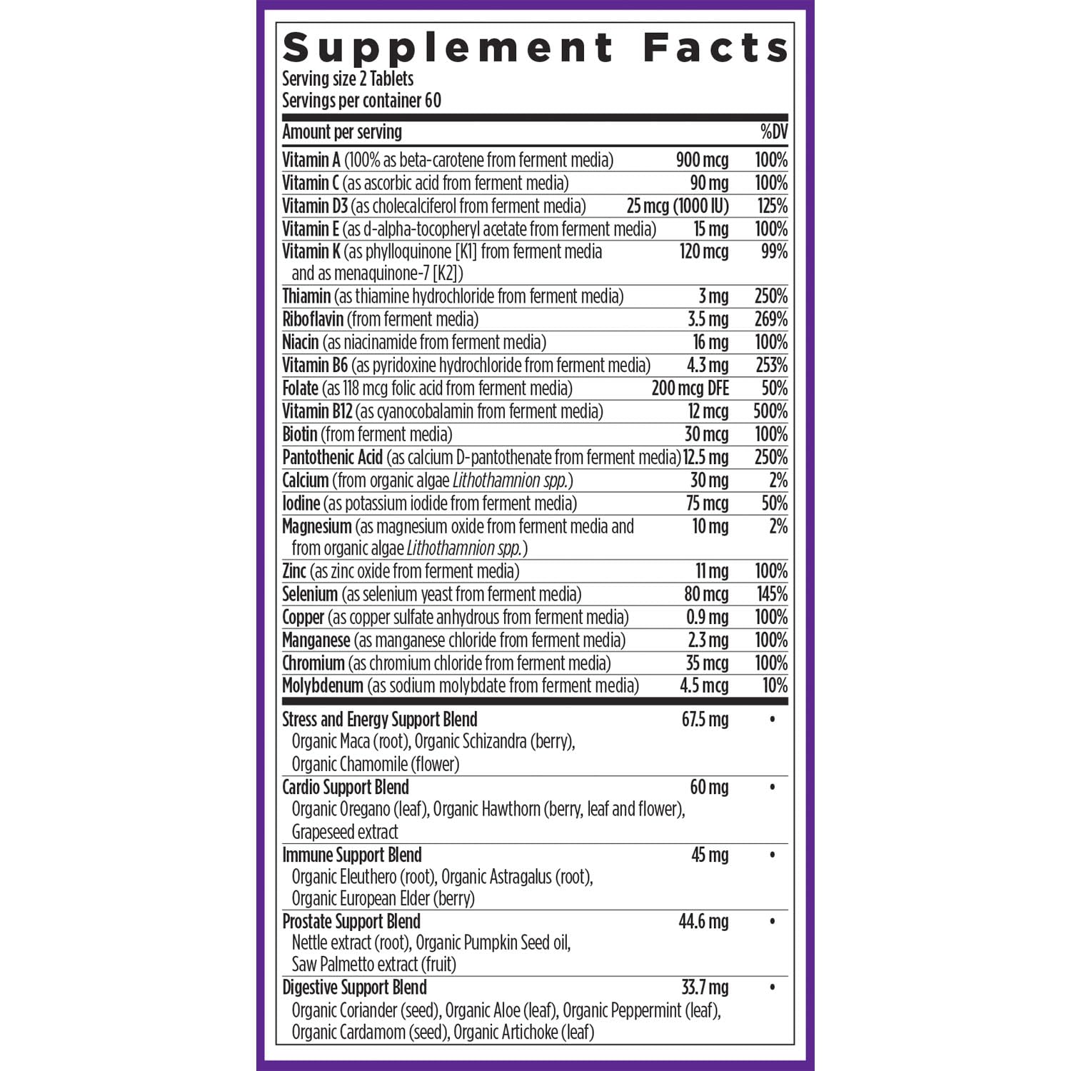 New Chapter Men's Multivitamin Advanced Formula for Stress, Brain, Immune, Heart & Energy Support, Higher Levels of Whole New ChapterAu supplements