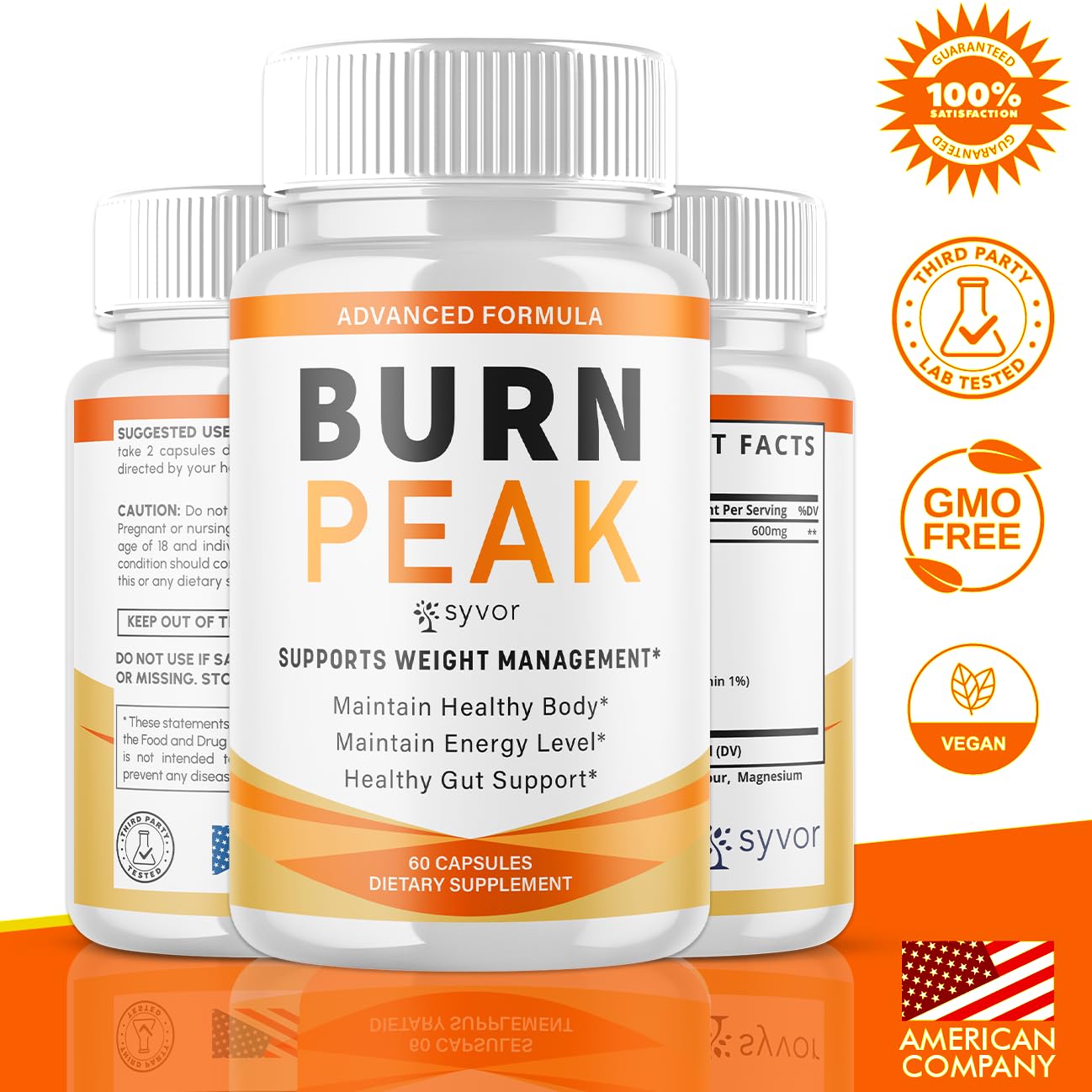 (2 Pack) Burn Peak Capsules, Official Burnpeak Pink Salt Pills with All Natural Ingredients, Advanced BurnPeak Health Supplement with Premium Vitamins for Active Lifestyle Support (120 Capsules) SyvorAu supplements