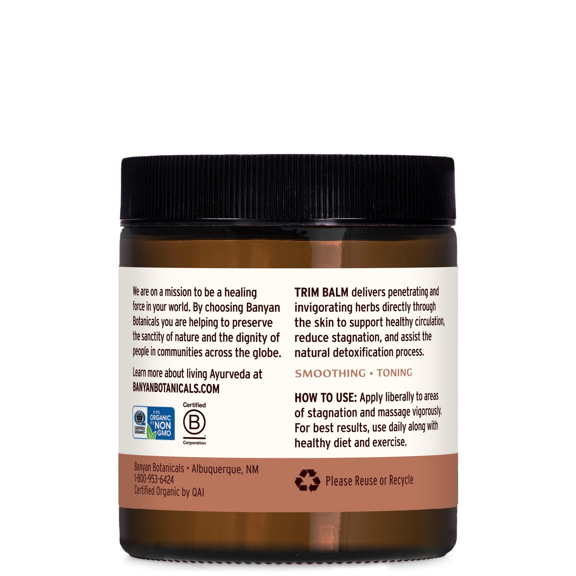 Banyan Botanicals Trim Balm - Certified Organic, 4 oz - Chitrak and Guggulu Increases Metabolism Banyan BotanicalsAu supplements