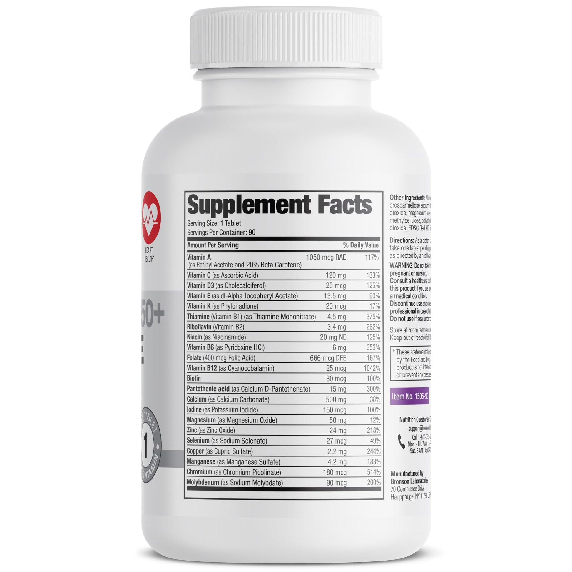 Bronson ONE Daily Women’s 50+ Complete Multivitamin Multimineral, 90 Tablets BronsonAu supplements