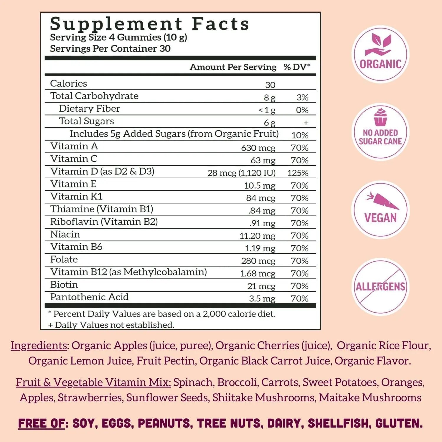 Llama Naturals Multivitamin for Women, Vegan, Organic Gummies with Vitamin D, C and K, Women's Real Fruit Gummy Vitamins Llama NaturalsAu supplements