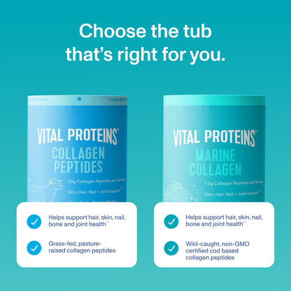 Vital Proteins Marine Collagen Peptides Powder Supplement for Skin Hair Nail Joint - Hydrolyzed Collagen Vital ProteinsUS supplements