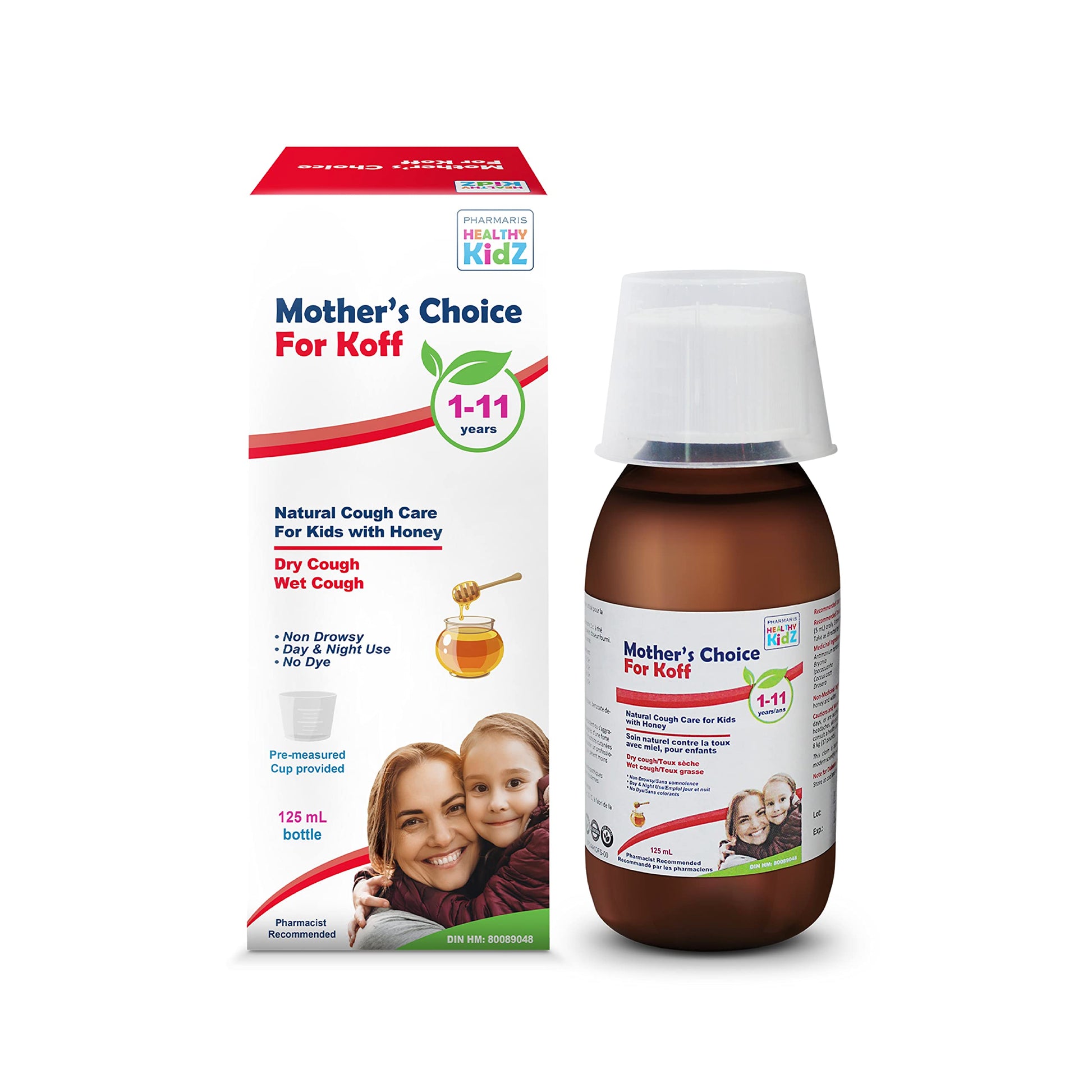 Mother’s Choice for Koff, for Dry and Wet Cough, Natural Cough Care for Kids with Honey, 125 ml PHARMARIS HEALTHY KIDZ MOTHER'S CHOICEAu supplements