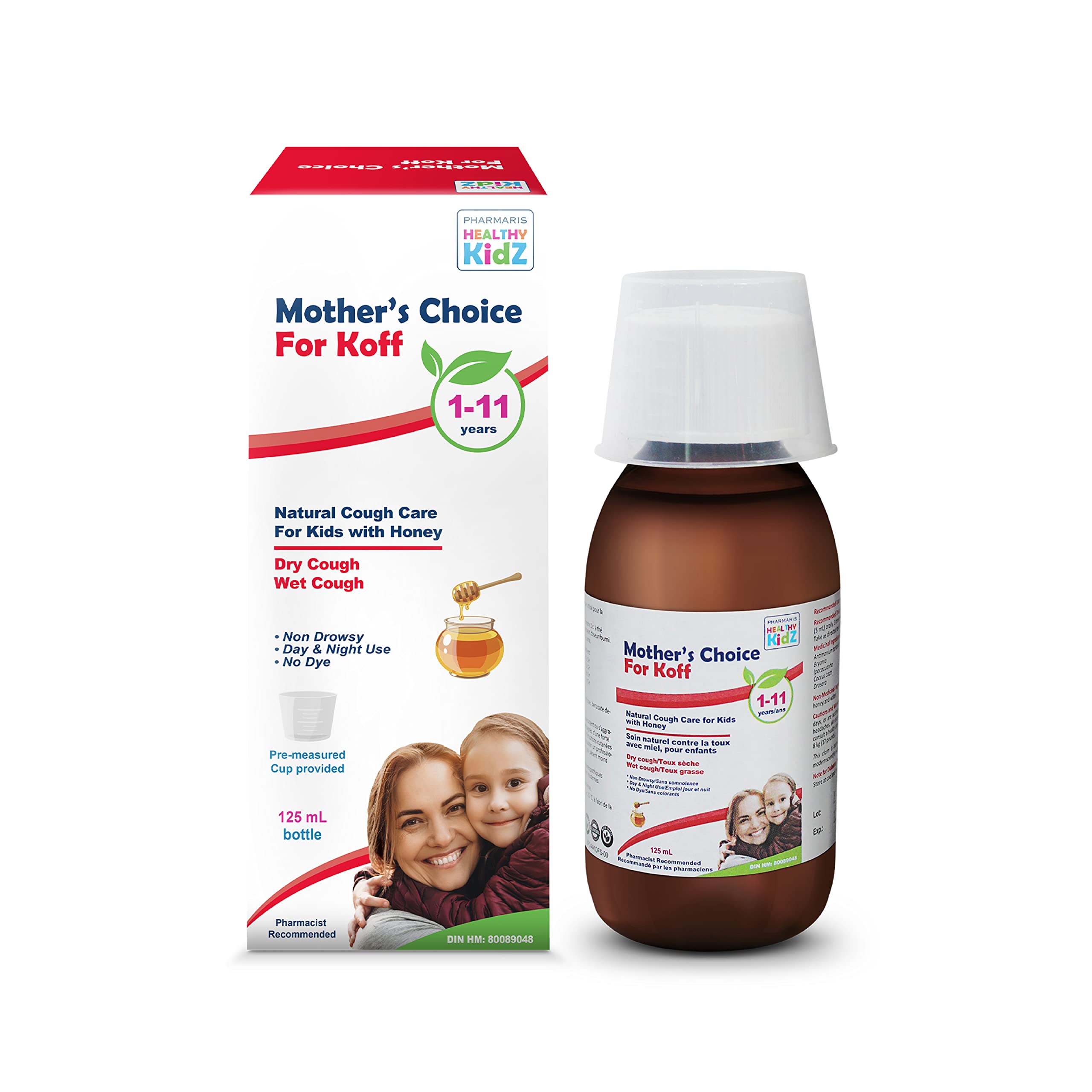 Mother’s Choice for Koff, for Dry and Wet Cough, Natural Cough Care for Kids with Honey, 125 ml PHARMARIS HEALTHY KIDZ MOTHER'S CHOICEAu supplements