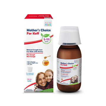 Mother’s Choice for Koff, for Dry and Wet Cough, Natural Cough Care for Kids with Honey, 125 ml PHARMARIS HEALTHY KIDZ MOTHER'S CHOICEAu supplements