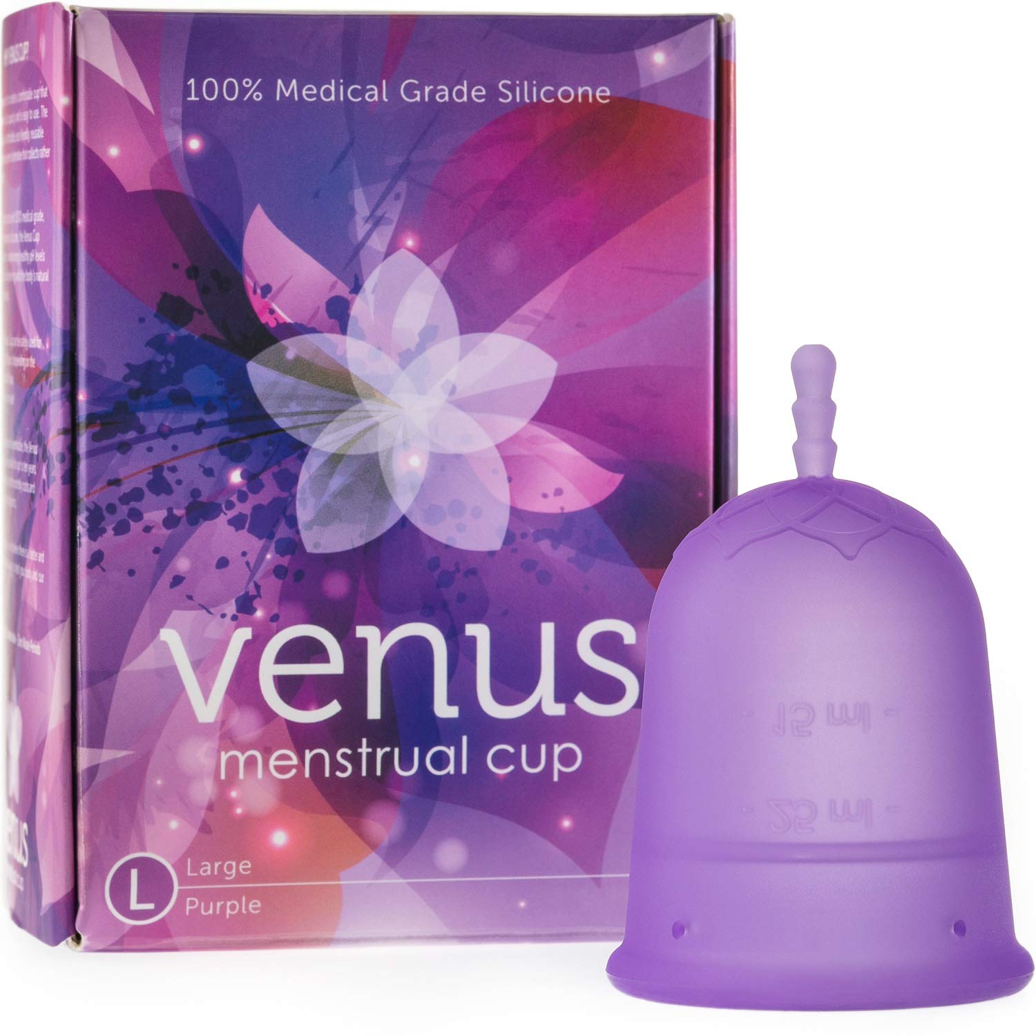 Venus Large Menstrual Cup – High Capacity for Heavy Flow -Made in USA - 100% Medical Grade Silicone VENUSAu supplements