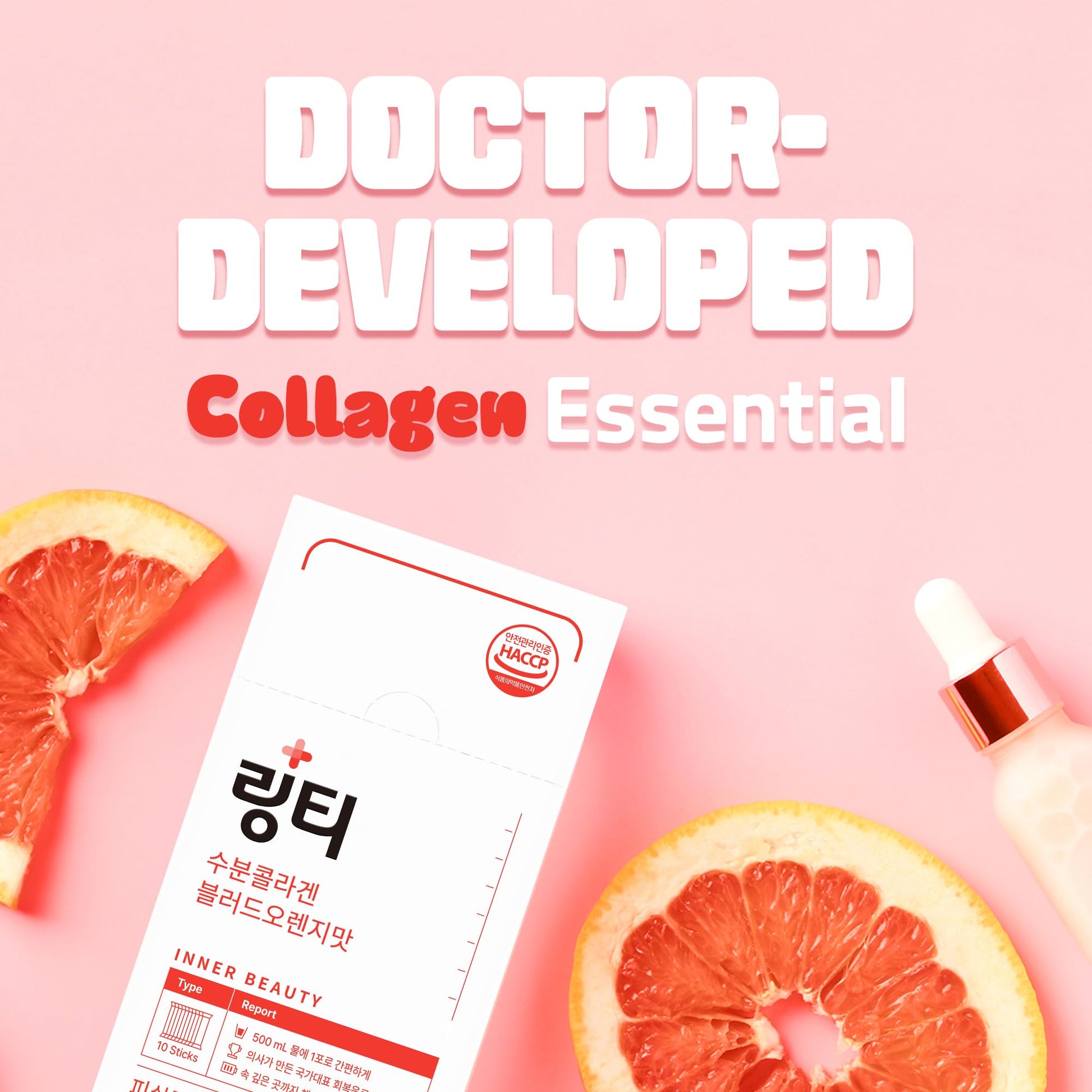 LINGTEA Doctor Developed Hydration Aqua Collagen Drink Mix -Blood Orange Flavor | 1,000mg Ultra-Micro Collagen | Maximum Absorption | Rapid Hydration | Vitamin C | Anti-Aging | Skin Health | 10 Count LINGTEAAu supplements