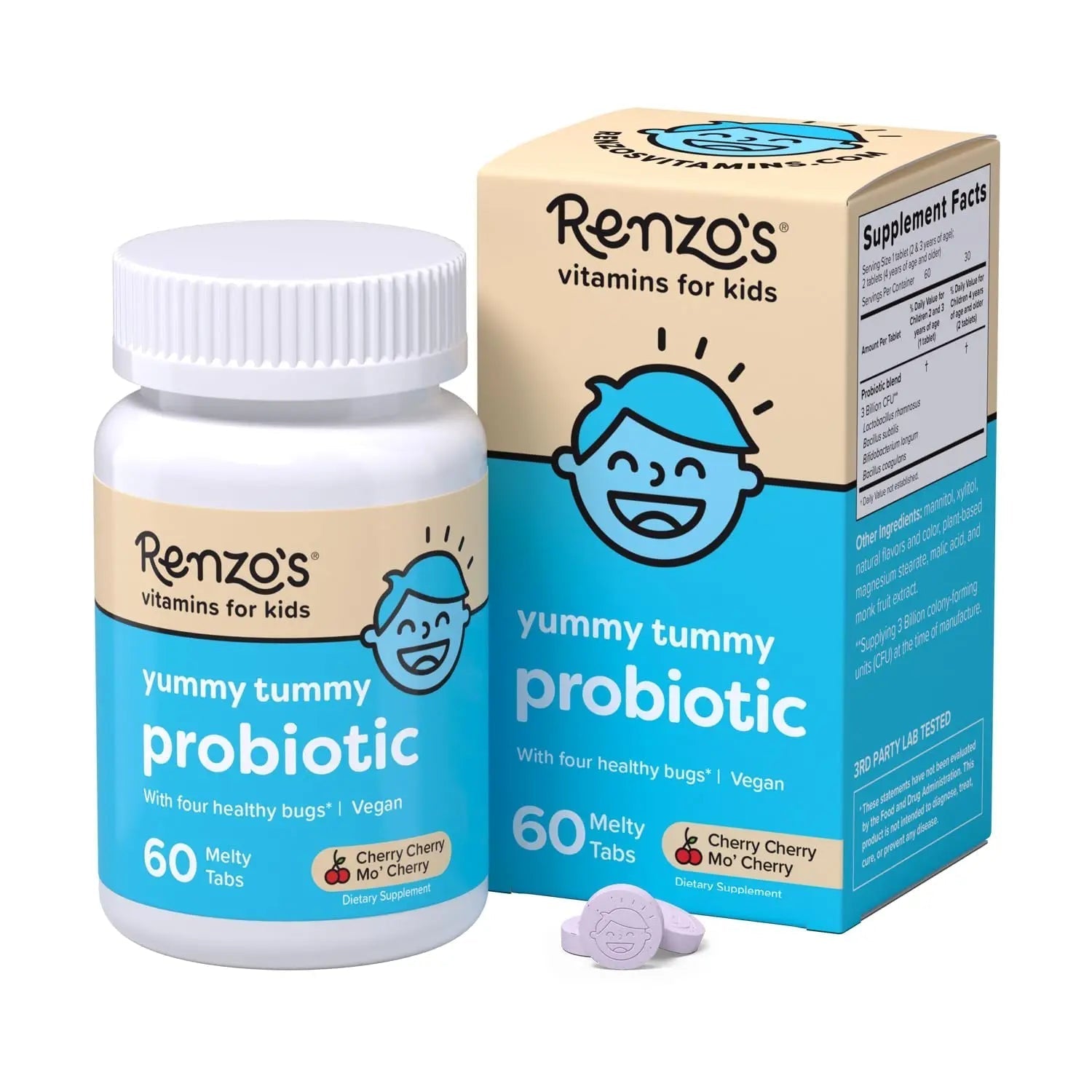 Renzo's Vitamins Happy Tummies Bundle, Probiotics for Kids and Picky Eater Kids Multivitamin Renzo'sAu supplements