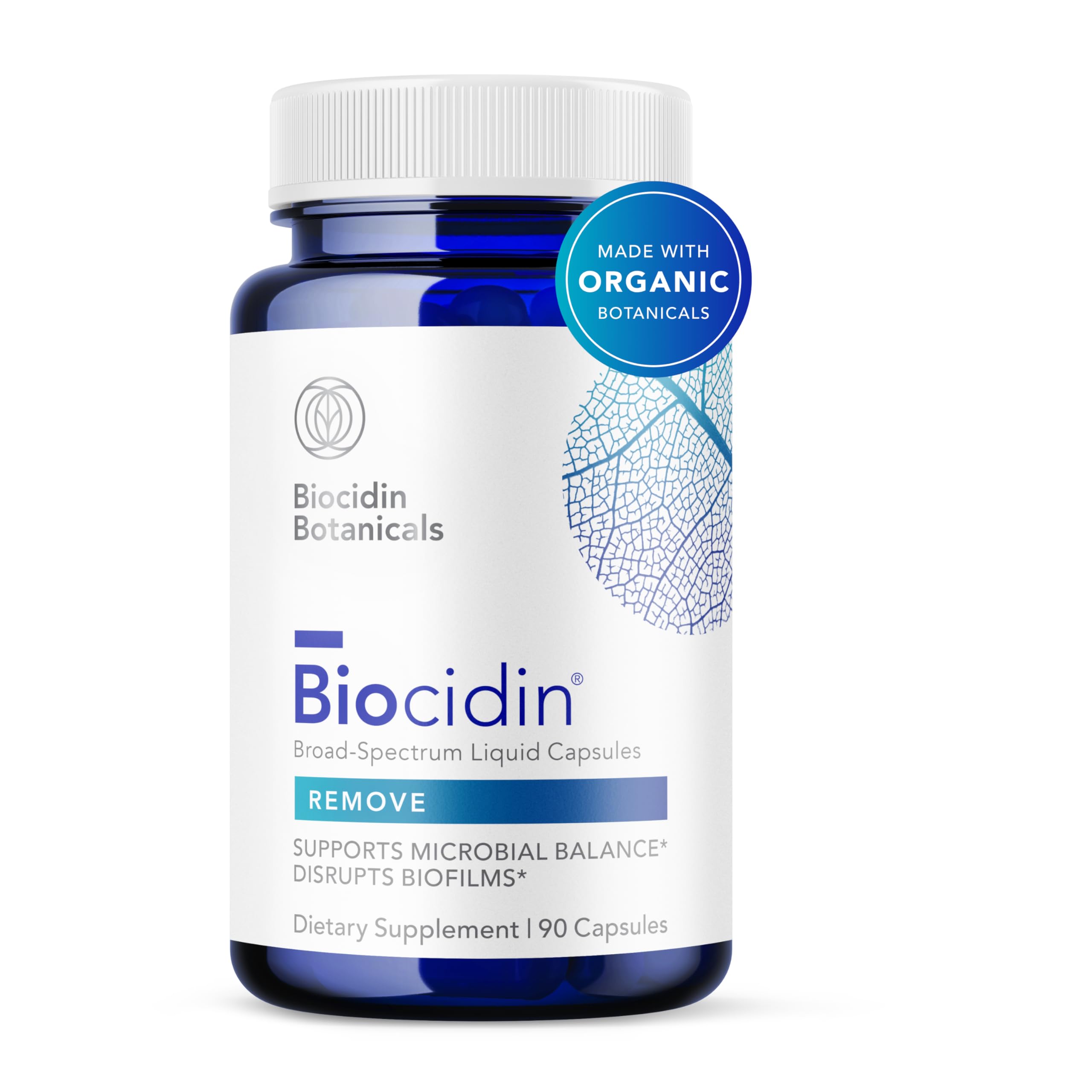 Biocidin Capsules - Biofilm Disruptor - Supports Gut Detox Cleanse, Healthy Microbial Balance, Immune Function & Gut Health - Professional-Grade Herbal Supplement