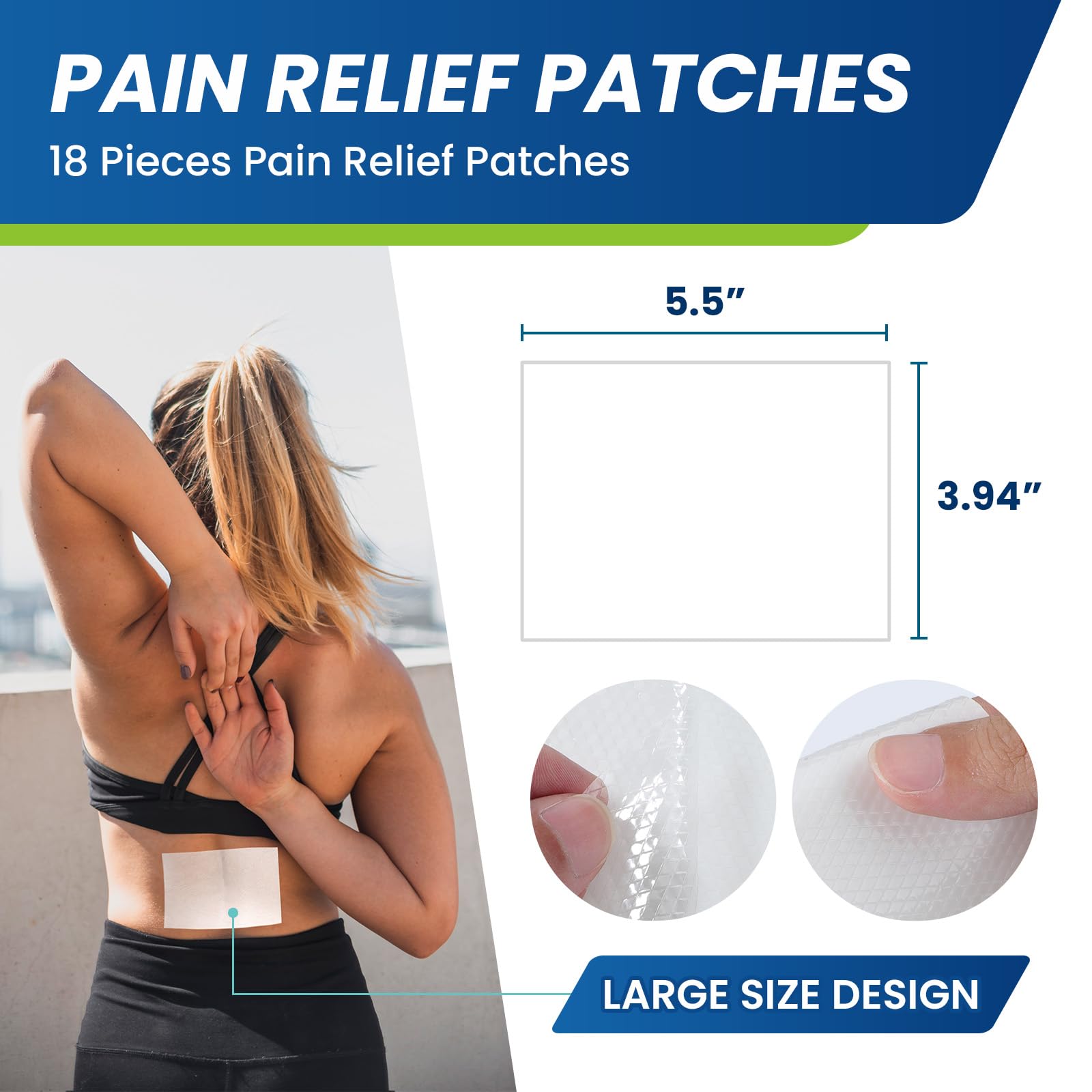 Sumifun Lidocaine Pain Relief Patches - Fast, Targeted Therapy Simple Backache, Soreness, Sprain, Joint Pain with Maximum Strength 4% Lidocaine and 1% Menthol (Large, Count, 31) NDC 83602-172-31 SumifunAu supplements