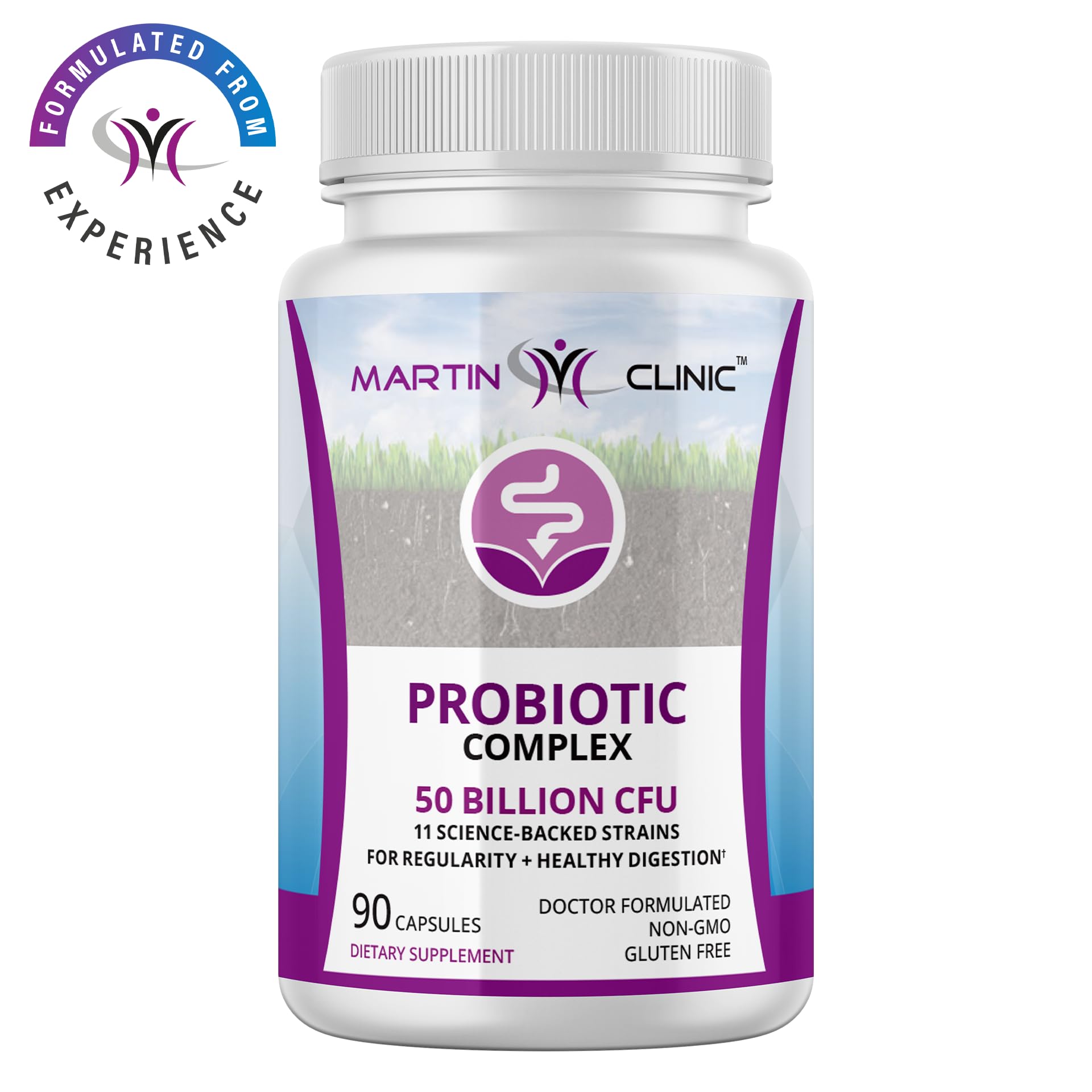 martin clinic Probiotic for Gut Health & Immune Support — Daily Digestive Balance, Bloating Relief & Better Nutrient Absorption — 60 Capsules martin clinicAu supplements