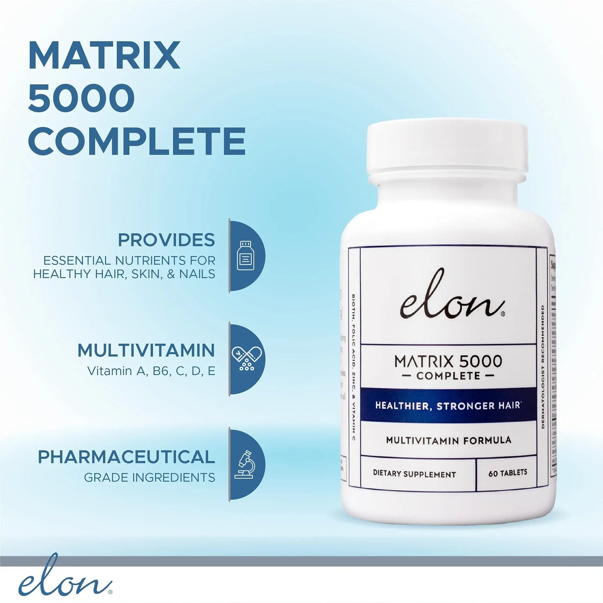 Elon Matrix 5000 Complete Multivitamin (60 Day Supply) Concentrated Hair Serum ElonAu supplements