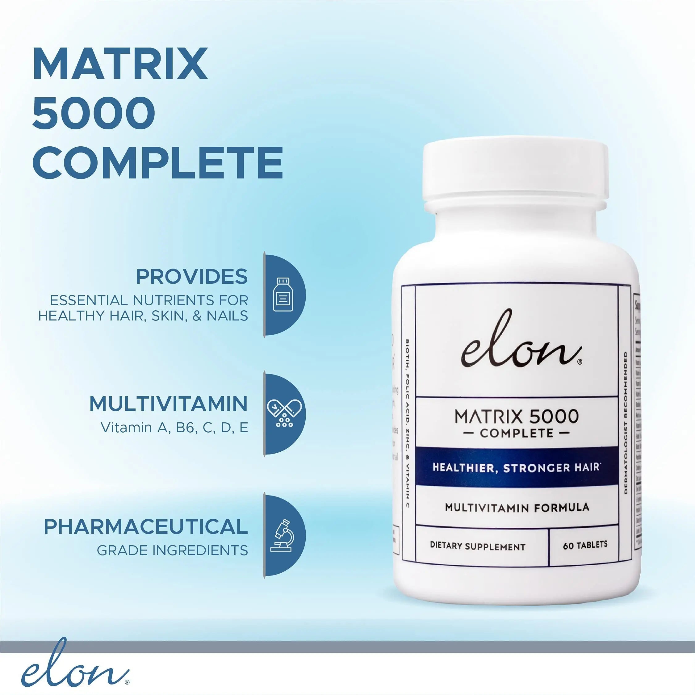 Elon Matrix 5000 Complete Multivitamin (60 Day Supply) Concentrated Hair Serum ElonAu supplements