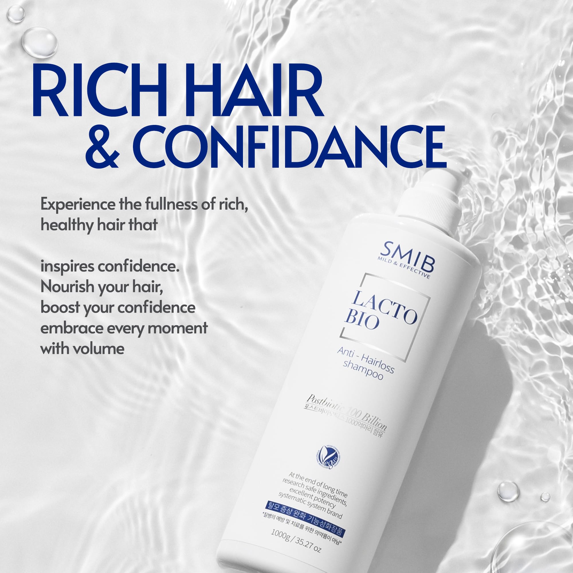 SMIB Lactobio Shampoo – With 100 Billion Postbiotics – For Fuller-Looking Hair and Scalp Care – Korean-Inspired Formula (35.27 oz) SMIBAu supplements