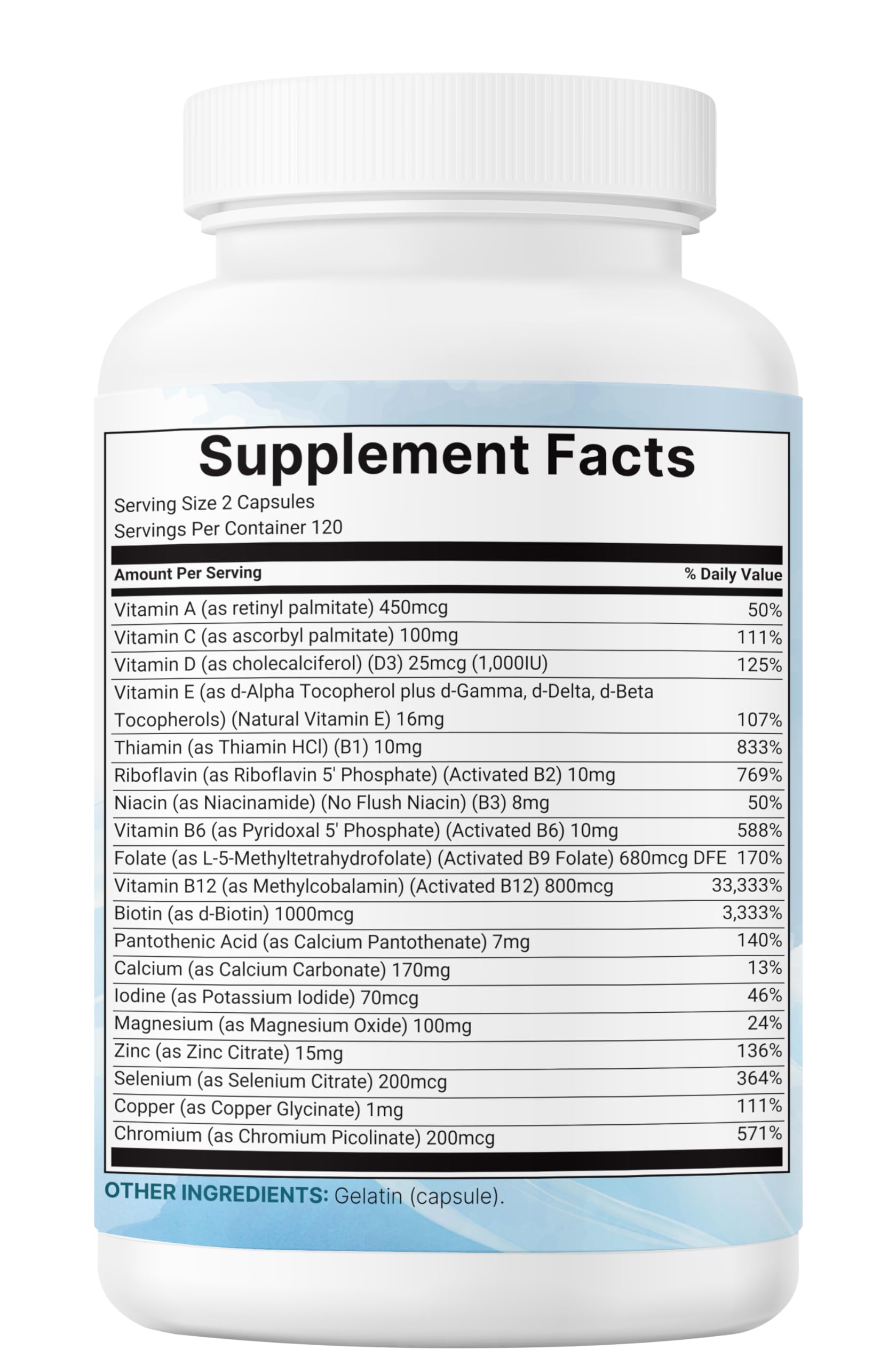 Micro Ingredients Pure Methylated Multivitamin, 240 Capsules | 19-in-1 Formula with Vitamins C, D, B12, Folate, Magnesium, Zinc & More | Micro IngredientsAu supplements