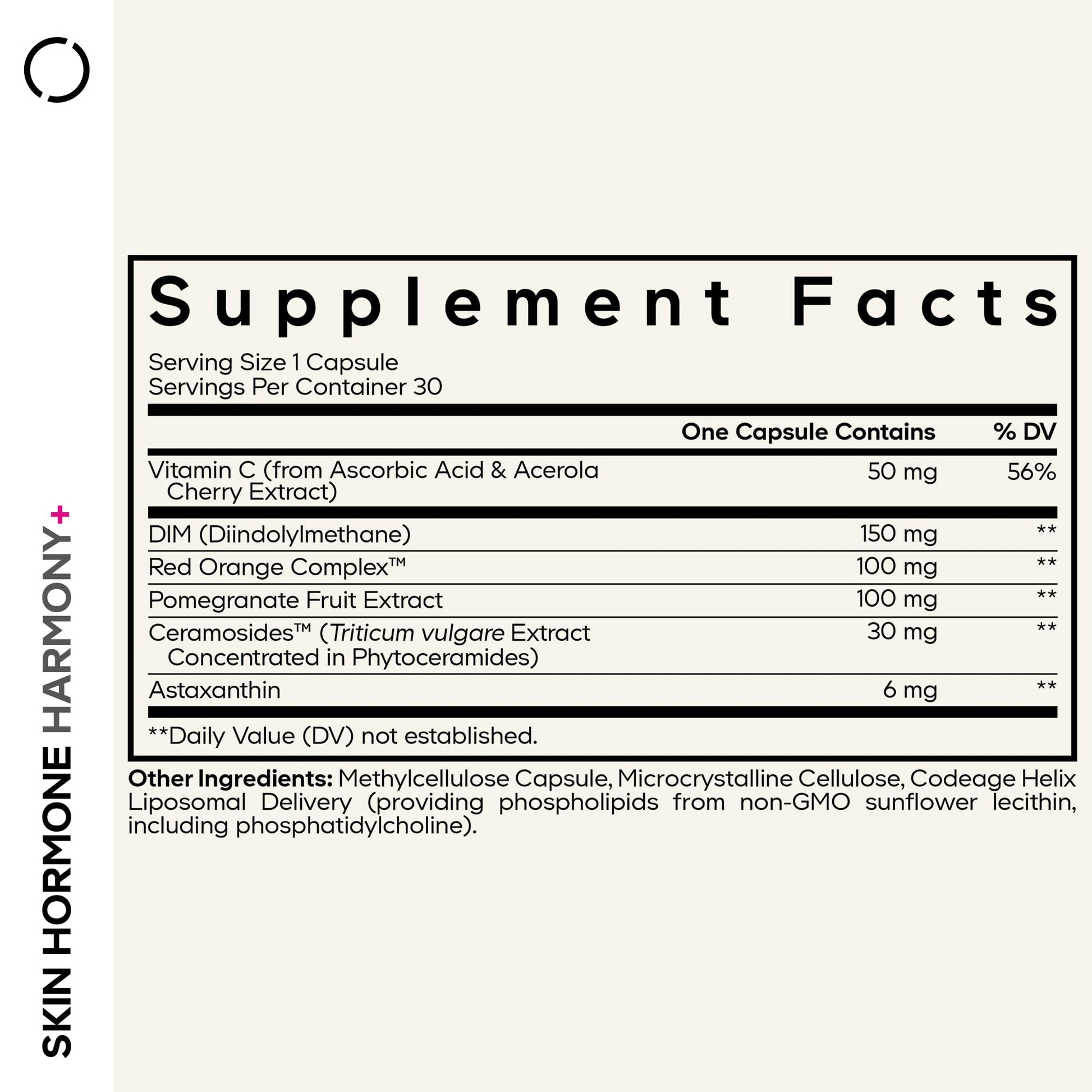 Codeage Skin Hormone Harmony+ Supplement – Skin Hair Support with Ceramosides, Red Orange Complex, Diindolylmethane, Astaxanthin, Vitamin C Ascorbic Acid, Liposomal Delivery – Non-GMO – 30 Capsules CodeageAu supplements