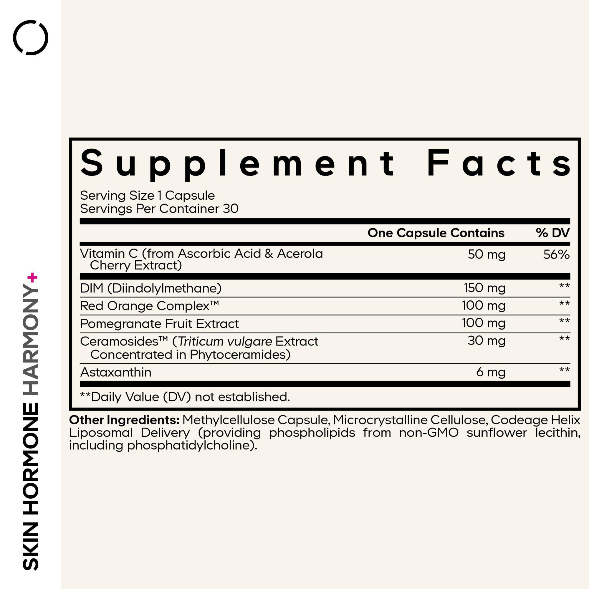 Codeage Skin Hormone Harmony+ Supplement – Skin Hair Support with Ceramosides, Red Orange Complex, Diindolylmethane, Astaxanthin, Vitamin C Ascorbic Acid, Liposomal Delivery – Non-GMO – 30 Capsules CodeageAu supplements