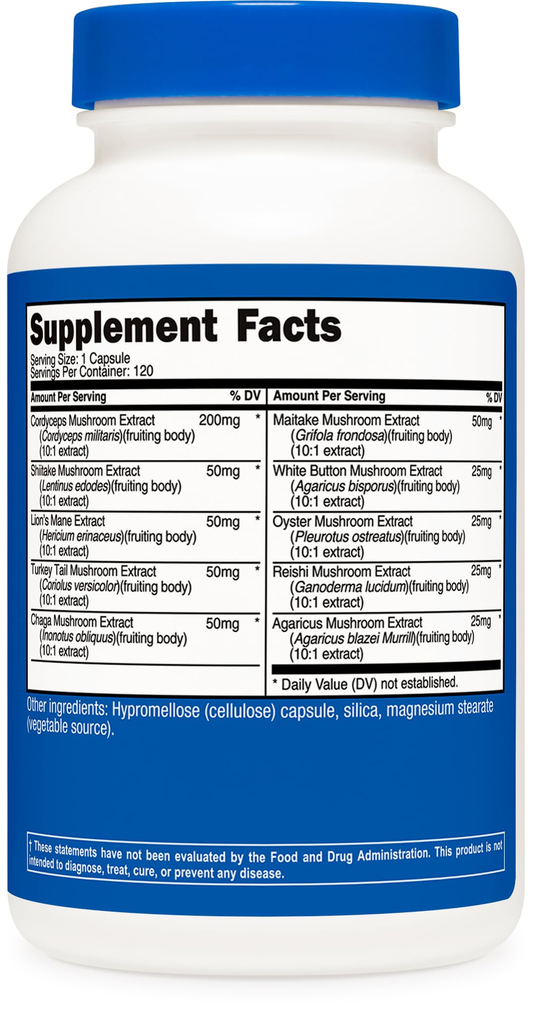 Nutricost Mushroom Complex Supplement, 120 Capsules - 10 Mushroom Blend (with Reishi, Maitake, Shiitake, Lion's Mane, and More) - Non-GMO and Gluten Free NutricostAu supplements