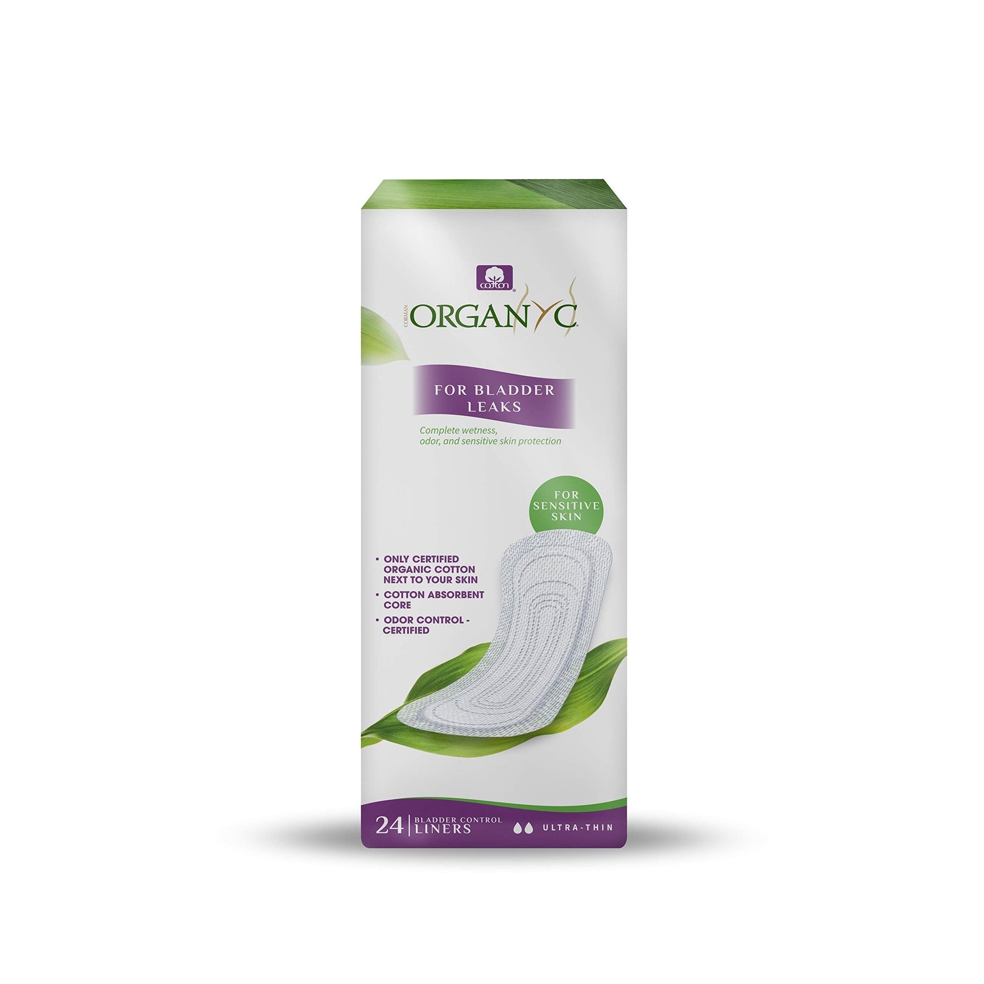 Organyc 100% Organic Cotton Light Incontinence Liners for Bladder Leakage Control OrganycAu supplements