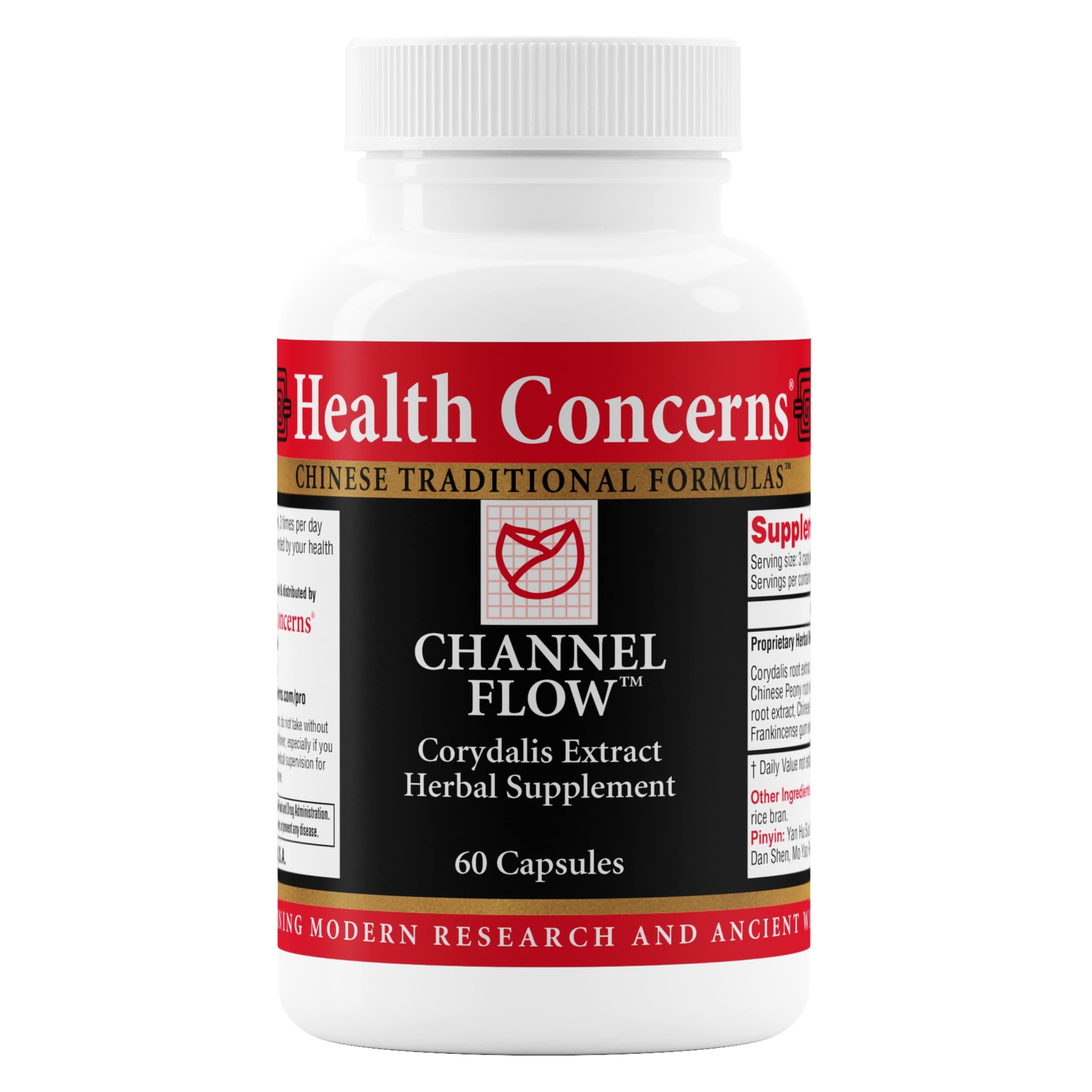 Health Concerns Channel Flow – Muscle Relaxation & Pain Support Supplement for Men & Women – Corydalis Root Extract – Chinese Herbal Formula for Headaches, Joint & Menstrual Discomfort – 60 Capsules Health ConcernsAu supplements
