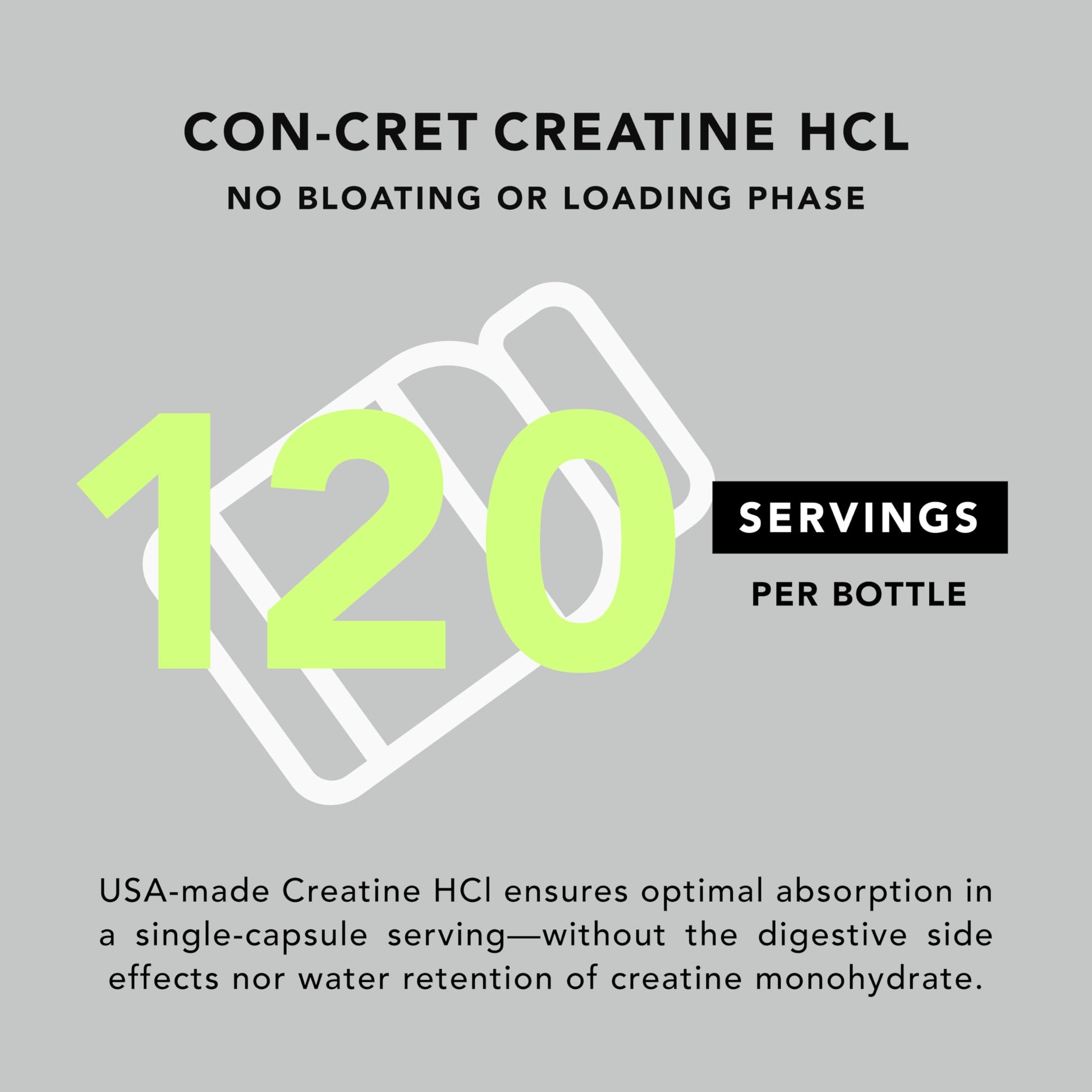 AMANDEAN Creatine HCl Pills. American Made CON-CRET. 120 Capsules. 7X Concentrated vs Monohydrate Powder. No Bloat. Muscle, Energy, Cognitive, Recovery Support for Men & Women. Gluten Free, Non-GMO. AMANDEANAu supplements
