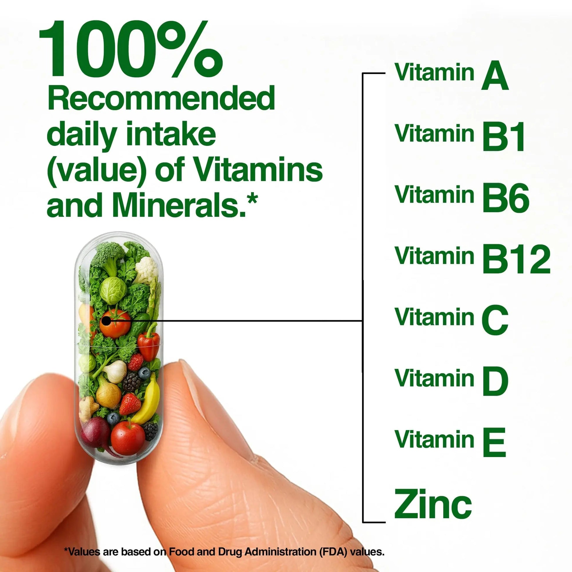 FeelGood Superfoods Vita Fruits and Veggies Capsules - 25 Superfood Ingredients, Fruit and Vegetable Multivitamin, 60 Count FeelGood SuperfoodsAu supplements