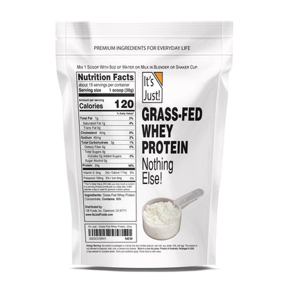 It's Just! - 100% Whey Protein Concentrate, Made in USA, Premium WPC-80, No Added It's Just!US supplements