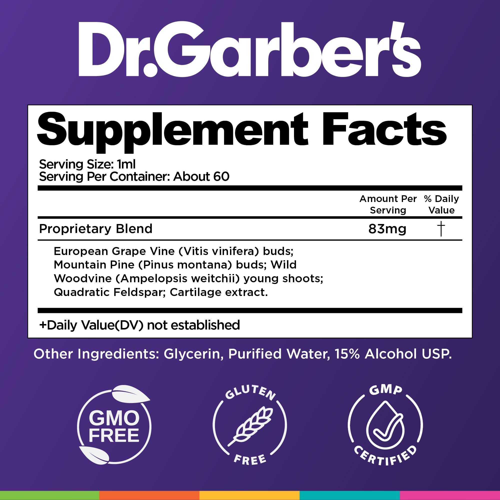 Dr. Garber's Natural Solutions Joint Health Oral Drops - Gemmotherapy Liquid Supplement for Healthy Joint Support & Function, Joint Repair, and Improved Mobility & Flexibility - 60ml DR.GARBER'SAu supplements