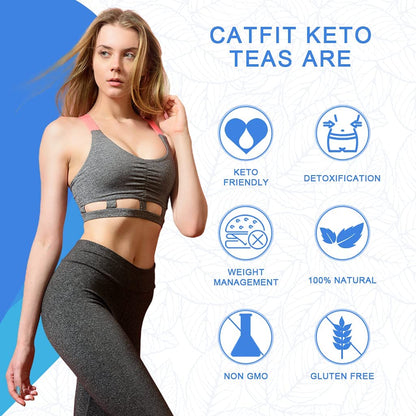 Catfit Keto Detox Tea for Belly Fat and Colon Cleanse - All Natural Detox and Cleanse CatfitUS supplements