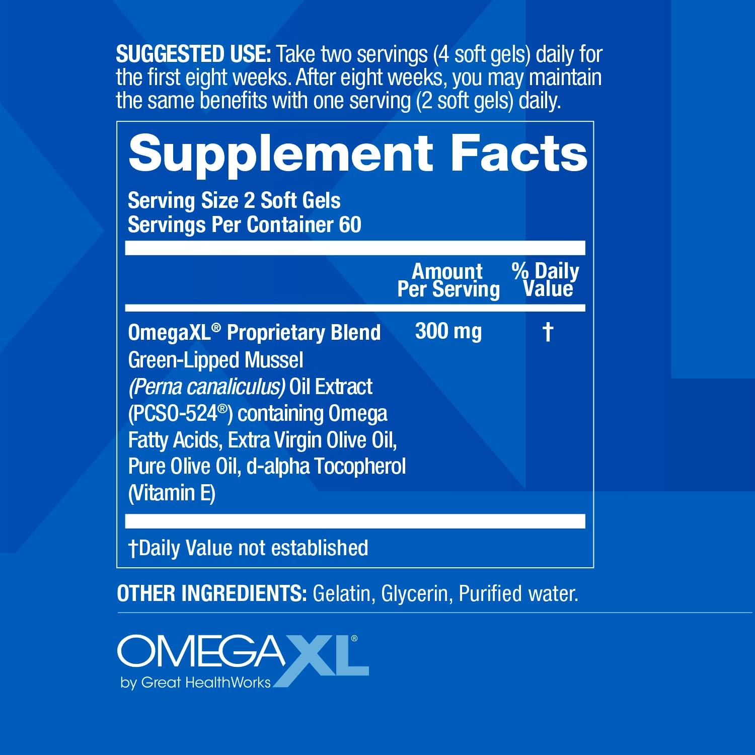 OmegaXL Joint Support Supplement - Natural Muscle Support, Green Lipped Mussel Oil, Soft Gel Pills, Drug-Free, 120 Count OmegaXLAu supplements
