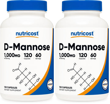 Nutricost D-Mannose 1000mg Per Serving, 120 Capsules - 500mg Per Capsule, Urinary Tract Health, Non-GMO and Gluten Free (Pack of 2) NutricostAu supplements