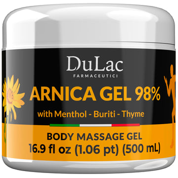 Dulac Arnica Body Massage Gel – Water-Based Cosmetic Massage Gel with Arnica Montana, Fast-Absorbing Lightweight Texture, Non-Greasy Feel, Dermatologically Tested, 16.9 fl oz DULÀC FARMACEUTICI 1982Au supplements