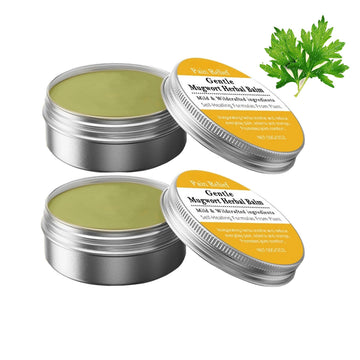Natural Mugwort Herbal Balm with Tea Tree Oil & Mint, Cooling Muscle & Joint Relief Cream, Fast-Absorbing Massage Balm for Post-Workout Recovery, 2-Pack GenericAu supplements