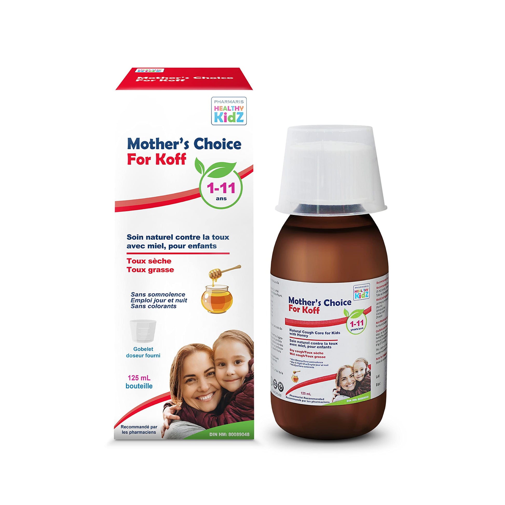 Mother’s Choice for Koff, for Dry and Wet Cough, Natural Cough Care for Kids with Honey, 125 ml PHARMARIS HEALTHY KIDZ MOTHER'S CHOICEAu supplements