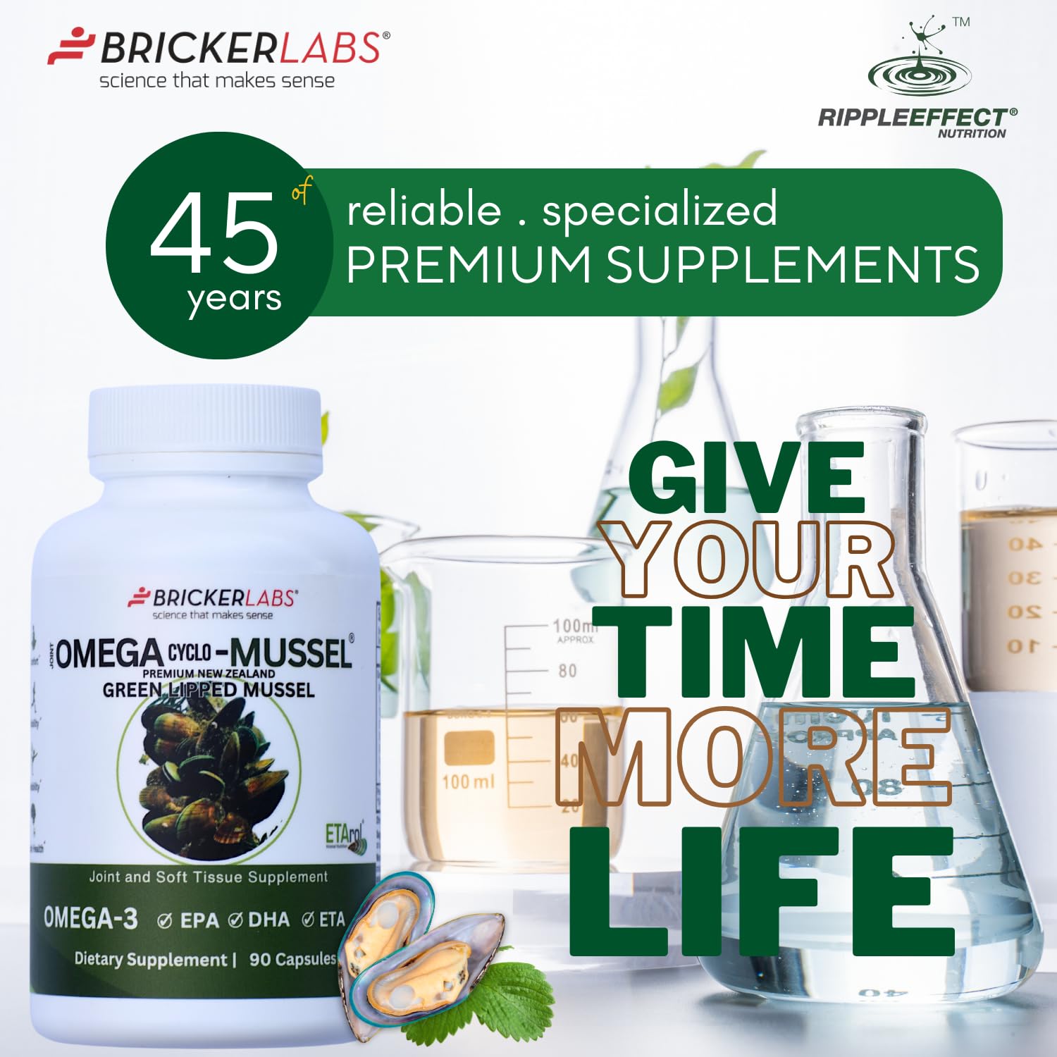 Bricker Labs Omega Cyclo - Mussel Joint Health Supplement, Premium New Zealand Green Lipped Mussel, Full Spectrum Omega Joint Supplements for Joint Health and Comfort, 90 Capsules Bricker LabsAu supplements