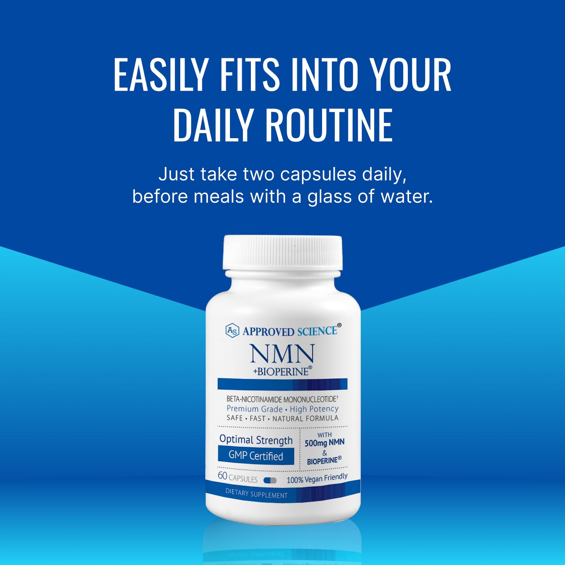 Approved Science NMN - 500mg Stable NMN - Cellular Energy, Healthy Aging - Pack of 1 - Made in USA - Vegan Approved ScienceAu supplements