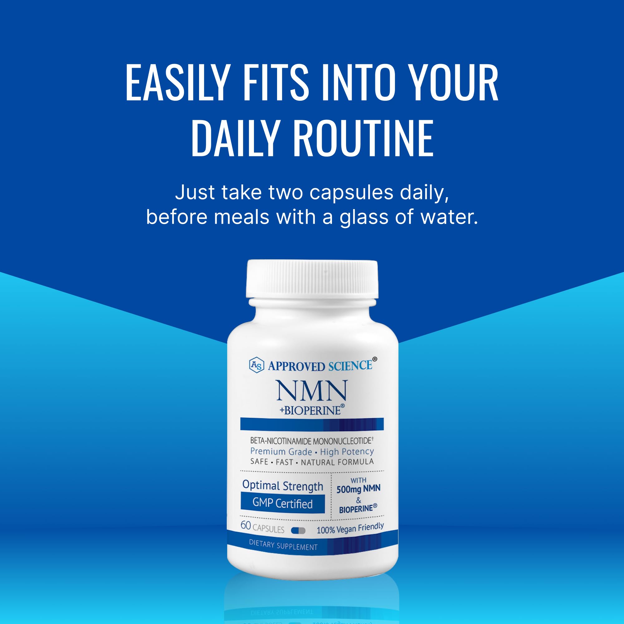 Approved Science NMN - 500mg Stable NMN - Cellular Energy, Healthy Aging - Pack of 1 - Made in USA - Vegan Approved ScienceAu supplements