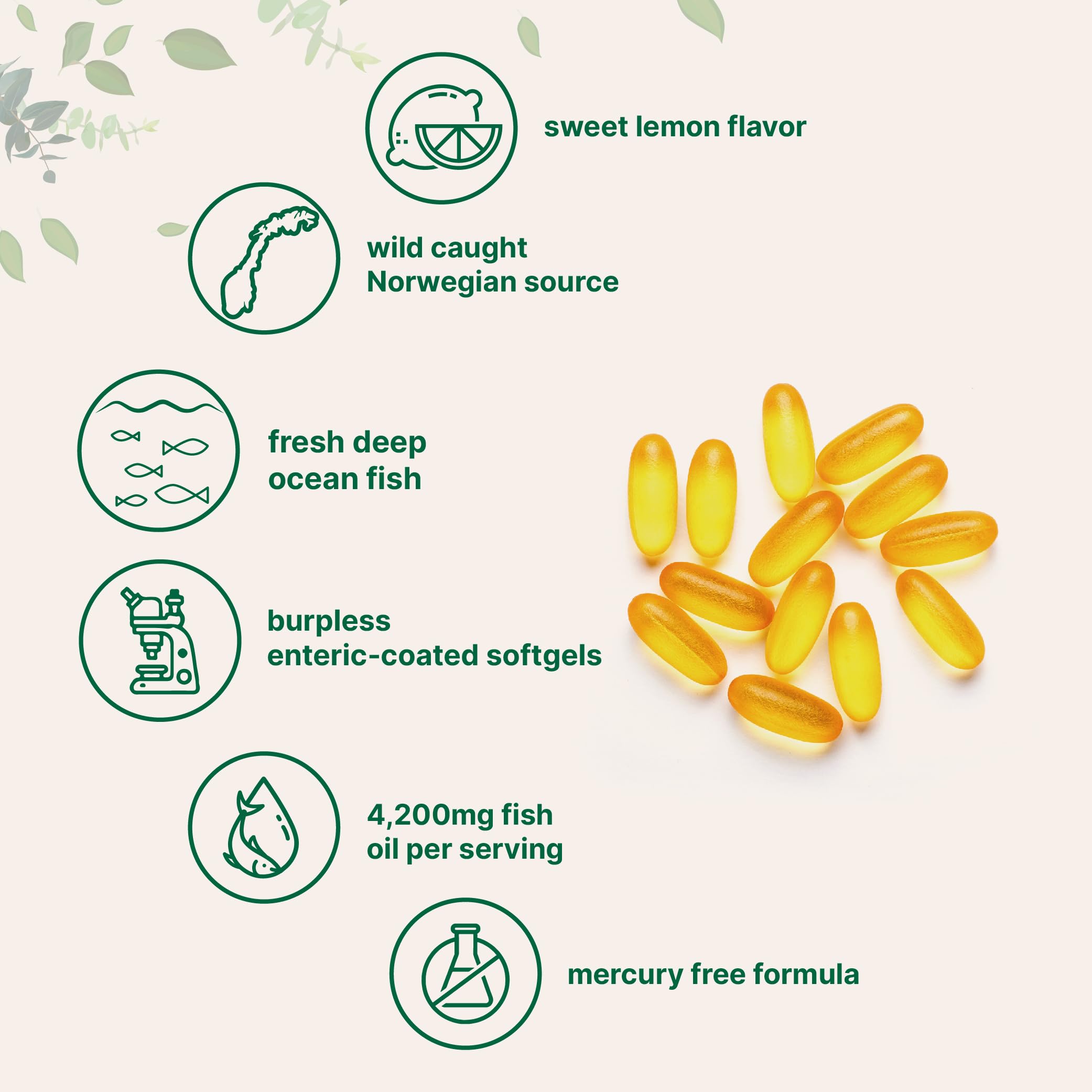 Triple Strength Omega 3 Fish Oil Supplements 4200mg Per Serving, 240 Softgels Micro IngredientsUS supplements