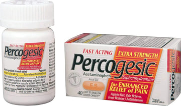 Percogesic Extra Strength Pain Relief | Aspirin Free Dual Action Relief | 40 Coated Caplets (6 Pack) PercogesicAu supplements