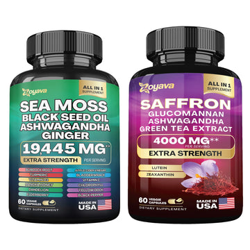 Zoyava Sea Moss 16-in-1 and Saffron 6-in-1 Bundle ZoyavaUS supplements
