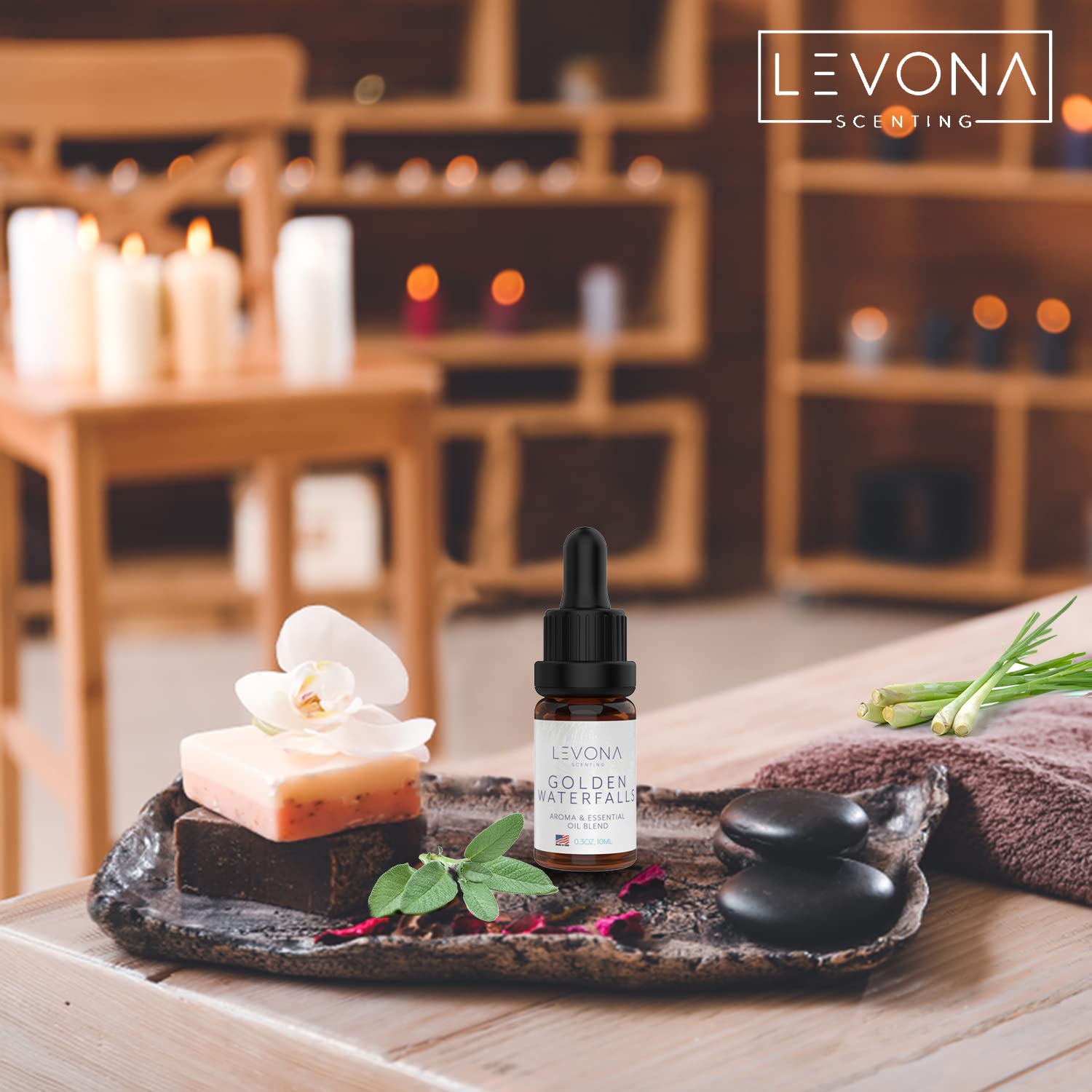 Levona Scent Pure Essential Oils for Diffusers for Home, Hotel & Office - Golden Waterfalls LEVONA SCENTAu supplements