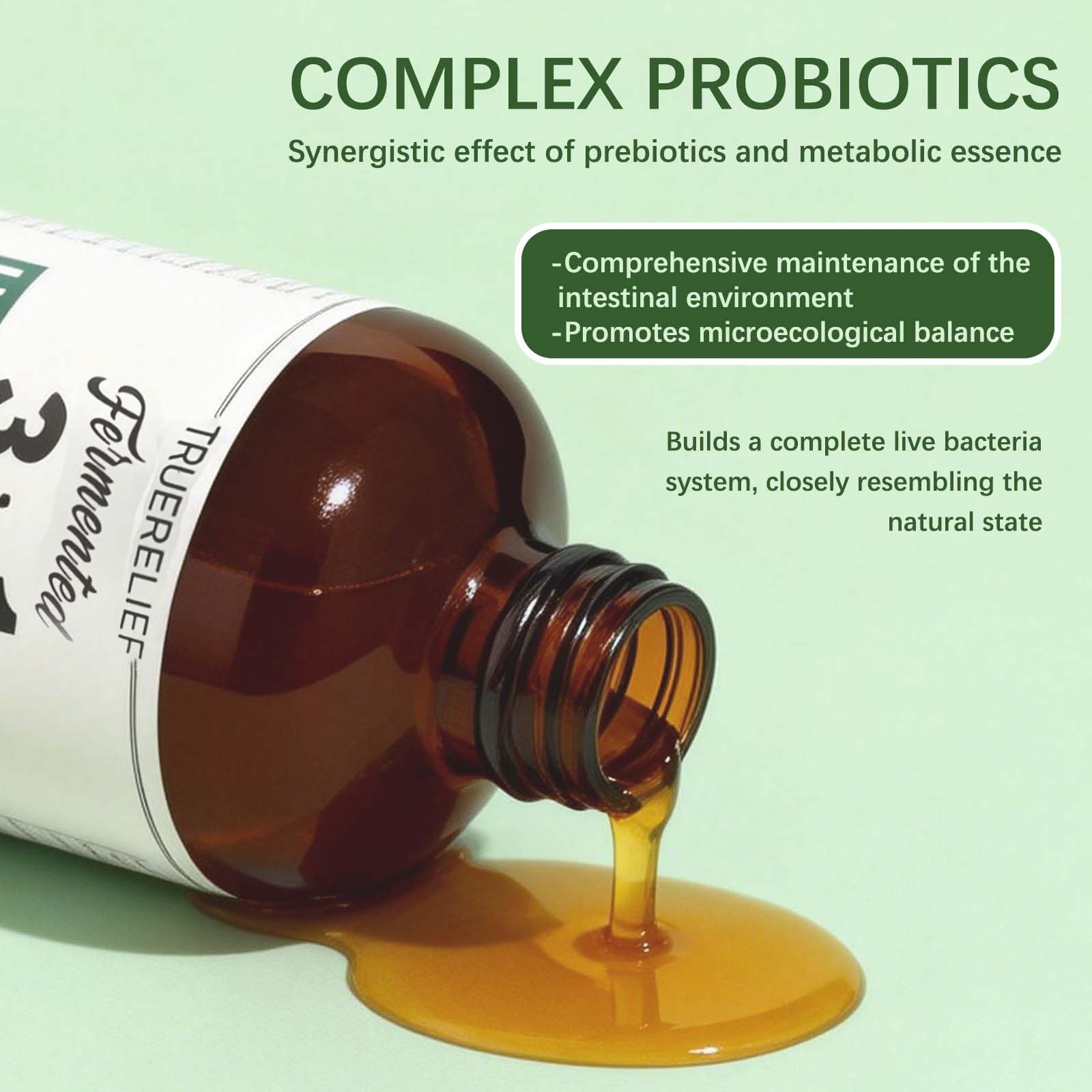 TRUERELIEF Women's Daily Probiotic + Prebiotic + Postbiotic Liquid, 3-in-1 for Gut Health, 10 Strains & 18 Fermented Herbs (1) TRUERELIEFAu supplements